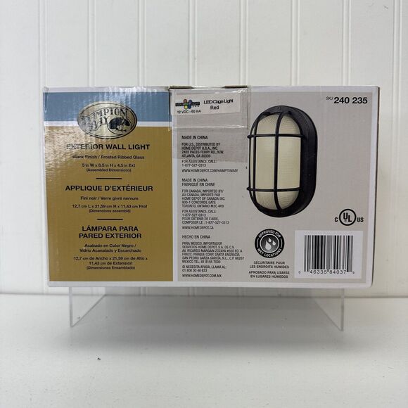 Minispotlight.com 12v Oval Caged Red LED Haunted House Escape Room 8.5” X 4.5” - Picture 7 of 8